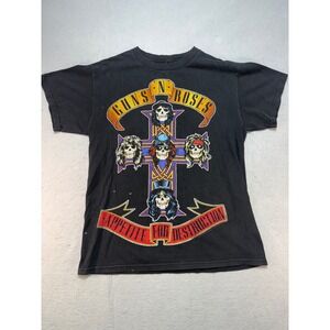 Vintage Guns N Roses‎ Appetite For Destruction Graphic Print Shirt Vintage Small